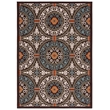 Safavieh Veranda Polypropylene Medium Rectangle Rug VER055-0723-5 in Chocolate and Aqua