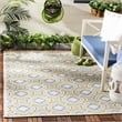 Safavieh Veranda Polypropelene Medium Rectangle Rug VER089-0614-5 in Cream and Green