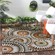 Safavieh Veranda Polypropylene Medium Rectangle Rug VER091-0725-5 in Chocolate and Terracotta