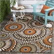 Safavieh Veranda Polypropylene Medium Rectangle Rug VER091-0725-5 in Chocolate and Terracotta
