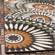 Safavieh Veranda Polypropylene Medium Rectangle Rug VER091-0725-5 in Chocolate and Terracotta