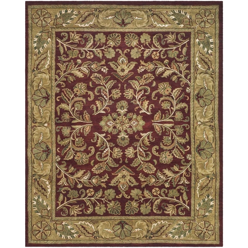 Safavieh Heritage Rectangle Rug in Red / Black