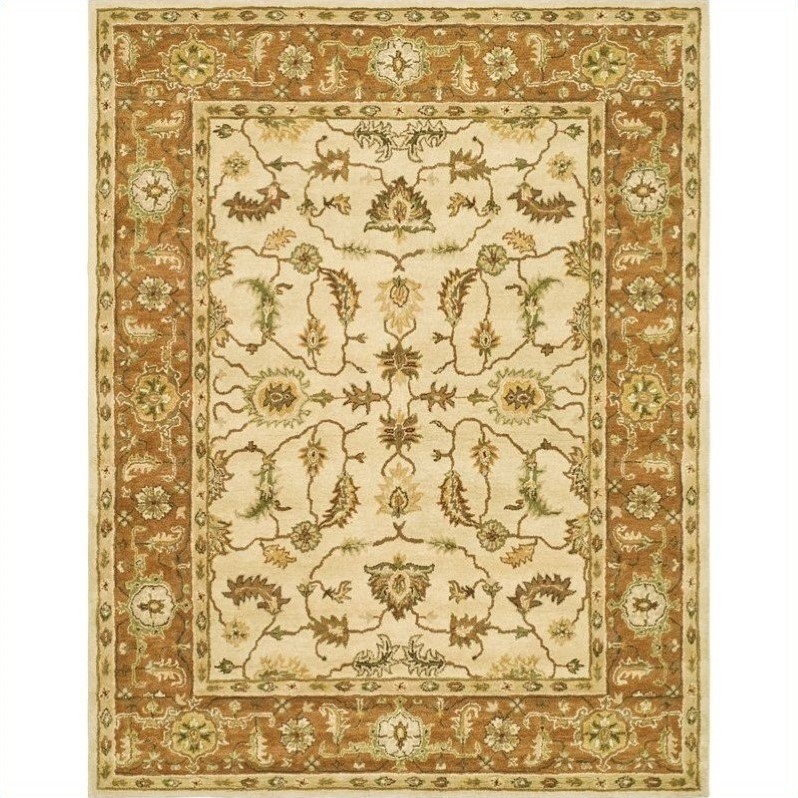 Safavieh Heritage Rectangle Rug in Beige / Rust