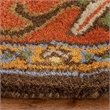 Safavieh Heritage Round Rug in Chocolate / Tangerine