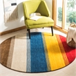 Safavieh Himalaya 6' X 6' Round Wool Hand Loomed Rug in Orange / Multi-Color