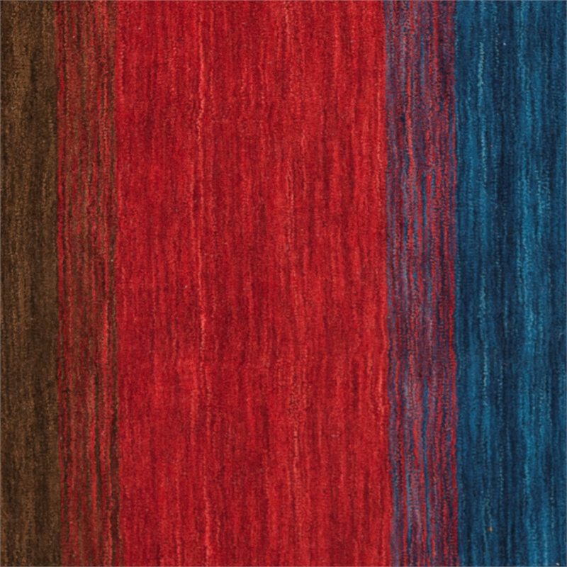 Safavieh Himalaya 6' X 6' Square Wool Hand Loomed Rug in Orange / Multi-Color