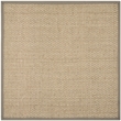 Safavieh Natural Fiber Square Rug in Natural / Grey