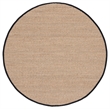 Safavieh Natural Fiber Round Rug in Natural / Black