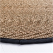 Safavieh Natural Fiber Round Rug in Natural / Black