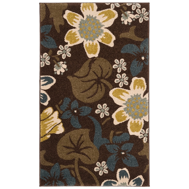 Safavieh Newbury Rectangle Rug in Brown / Blue