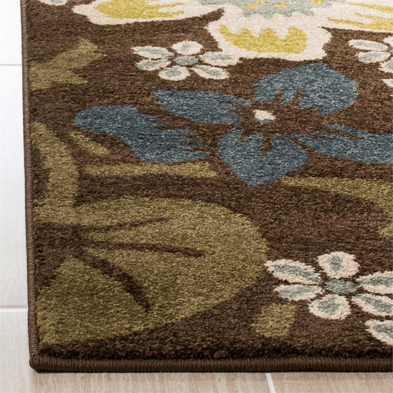 Safavieh Newbury Rectangle Rug in Brown / Blue
