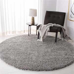 Safavieh California Shag Round Rug in Silver