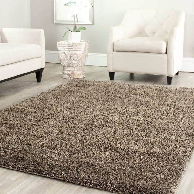 safavieh california shag square rug in mushroom