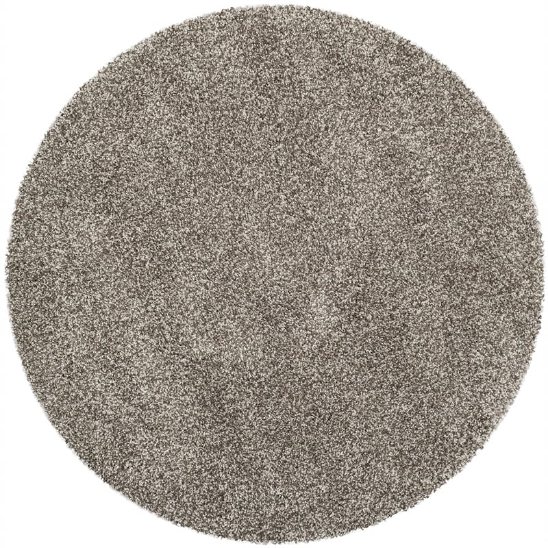 Safavieh Milan Shag Round Rug in Grey