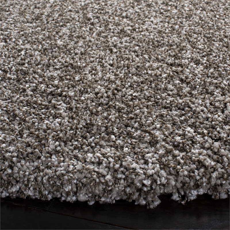 Safavieh Milan Shag Round Rug in Grey