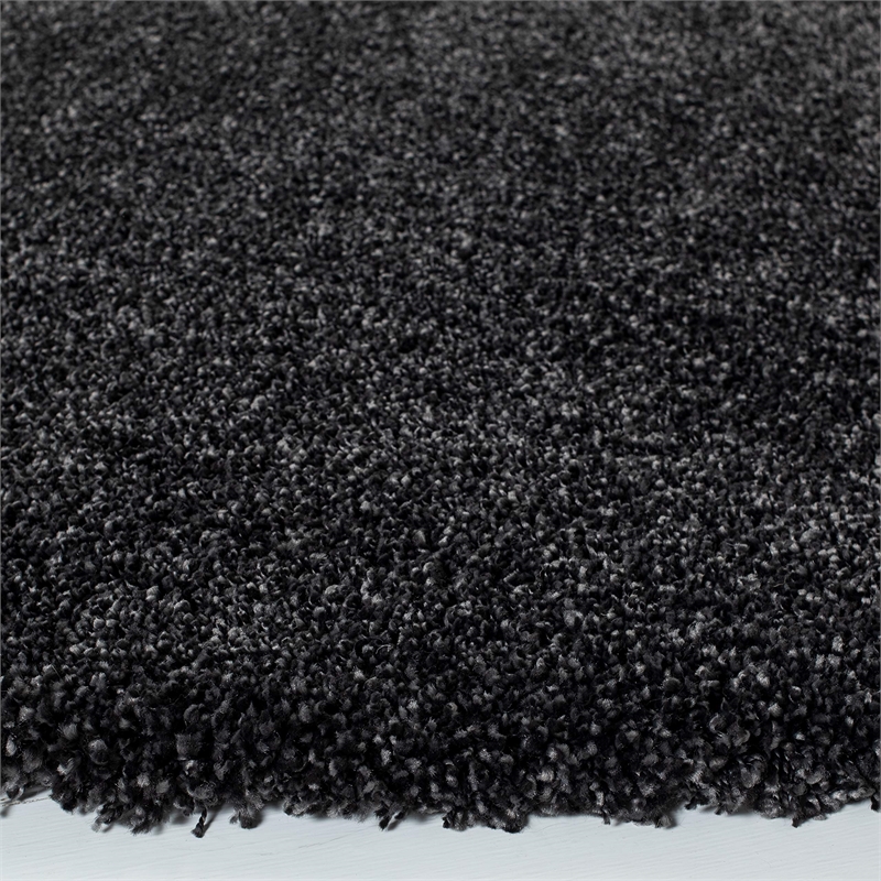 Safavieh Milan Shag Round Rug in Dark Grey
