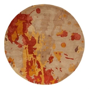 Safavieh Soho 6'-0&quot x 6'-0&quot Wool Hand Tufted Rug in Beige / Multi-Color