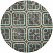 Safavieh Soho 6' X 6'  Round Wool and Viscose Hand Tufted Rug in Gray / Blue