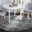 Safavieh Soho 6' X 6'  Round Wool and Viscose Hand Tufted Rug in Gray / Blue