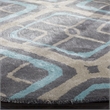 Safavieh Soho 6' X 6'  Round Wool and Viscose Hand Tufted Rug in Gray / Blue