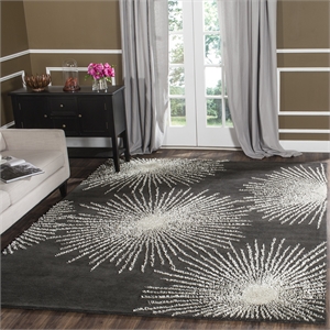 Safavieh Soho Square Rug in Charcoal / Ivory