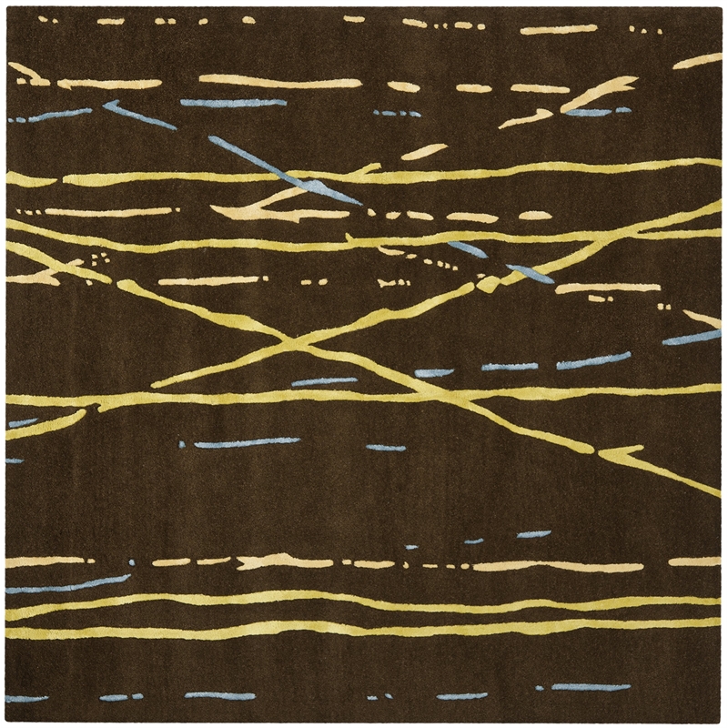 Safavieh Soho Square Rug in White / Black