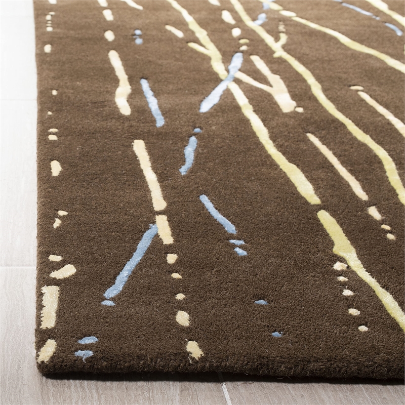 Safavieh Soho Square Rug in White / Black