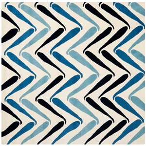 Safavieh Soho Square Rug in Ivory / Blue