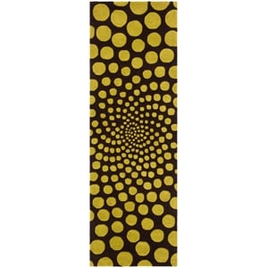 Safavieh Soho 2'-6&quot x 8'-0&quot Wool and Viscose Hand Tufted Rug in Brown / Green