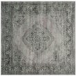 Safavieh Vintage 6' X 6' Square Polyester Power Loomed Rug In Light Blue