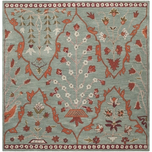 Safavieh Wyndham Square Rug in Blue / Rust