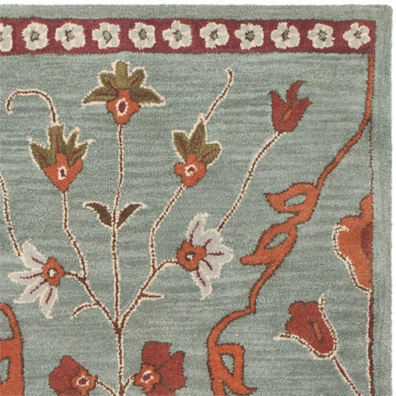 Safavieh Wyndham Square Rug in Blue / Rust