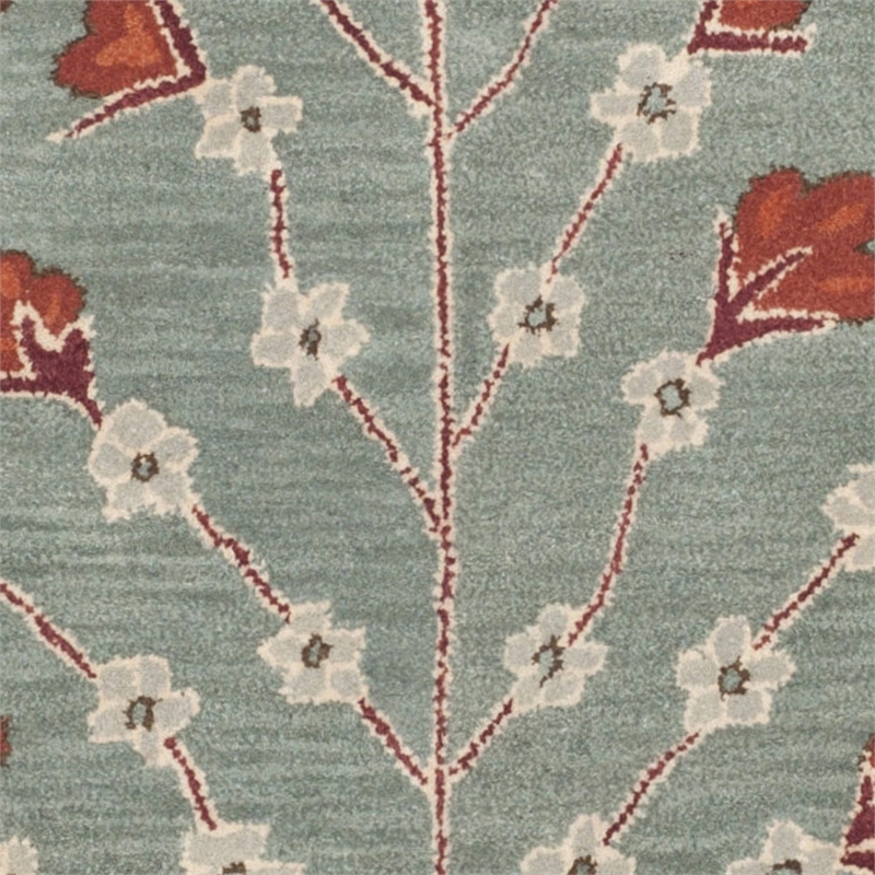 Safavieh Wyndham Square Rug in Blue / Rust