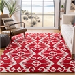 Safavieh Wyndham Square Rug in Red / Ivory