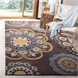 Safavieh Wyndham Square Rug in Eggplant / Multi