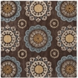 Safavieh Wyndham Square Rug in Eggplant / Multi