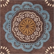 Safavieh Wyndham Square Rug in Eggplant / Multi