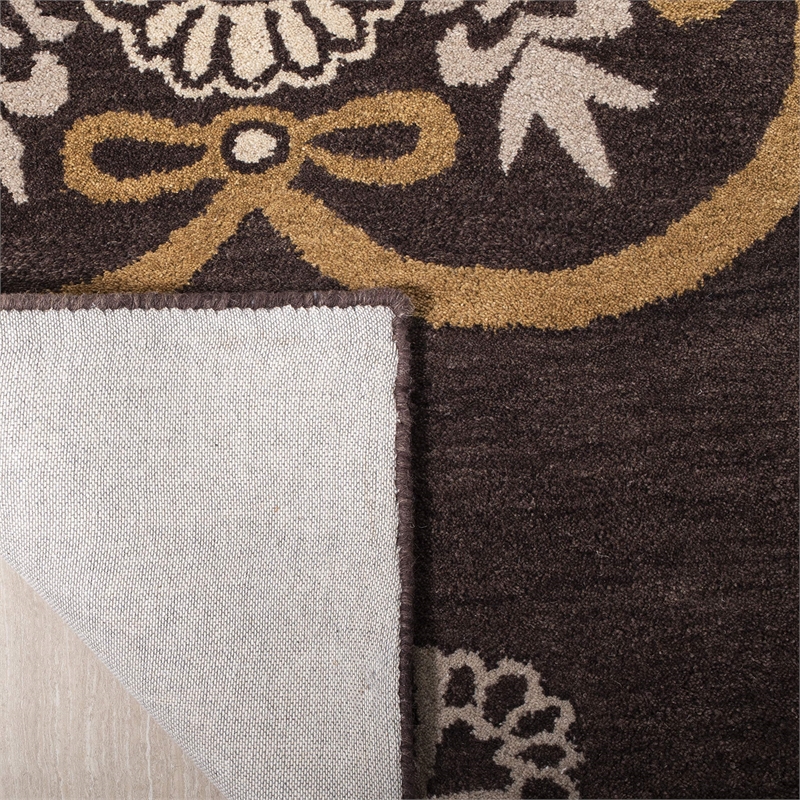 Safavieh Wyndham Square Rug in Eggplant / Multi