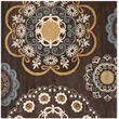 Safavieh Wyndham Square Rug in Eggplant / Multi