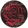 Safavieh Wyndham Round Rug in Charcoal / Red