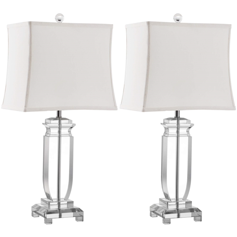 Safavieh Olympia Crystal Table Lamp (Set Of 2) in Clear and Silver