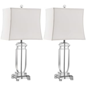 Safavieh Olympia Crystal Table Lamp (Set Of 2) in Clear and Silver
