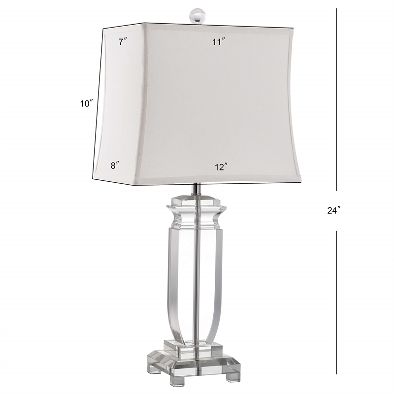Safavieh Olympia Crystal Table Lamp (Set Of 2) in Clear and Silver