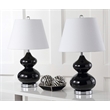 Safavieh Eva Double Gourd Glass Lamp (Set Of 2) in Black