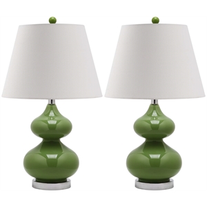 Safavieh Eva Double Gourd Glass Lamp (Set Of 2)