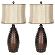 Safavieh Leather Table Lamp in Brown