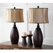 Safavieh Leather Table Lamp in Brown