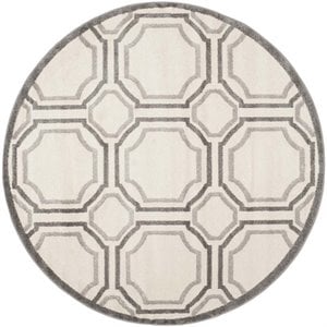 Safavieh Amherst Ivory Indoor Outdoor Rug - Round 7'