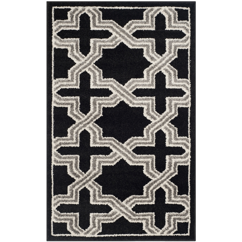 Safavieh Amherst Anthracite Indoor Outdoor Rug - Runner 2'6