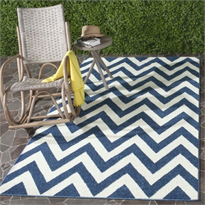 Safavieh Amherst Navy Indoor Outdoor Rug - 4' x 6'